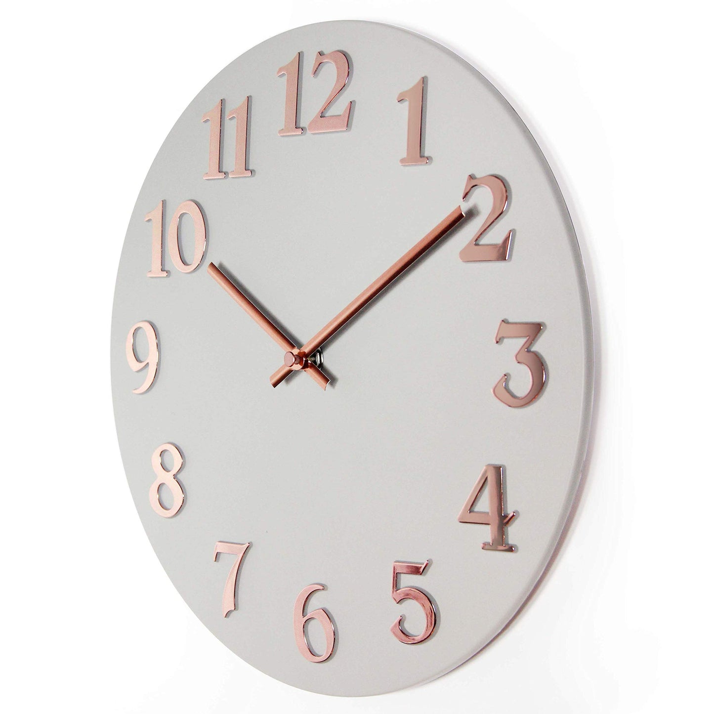 Infinity Instruments Vogue Round Gray & Rose Gold 12-inch Analog Wall Clock