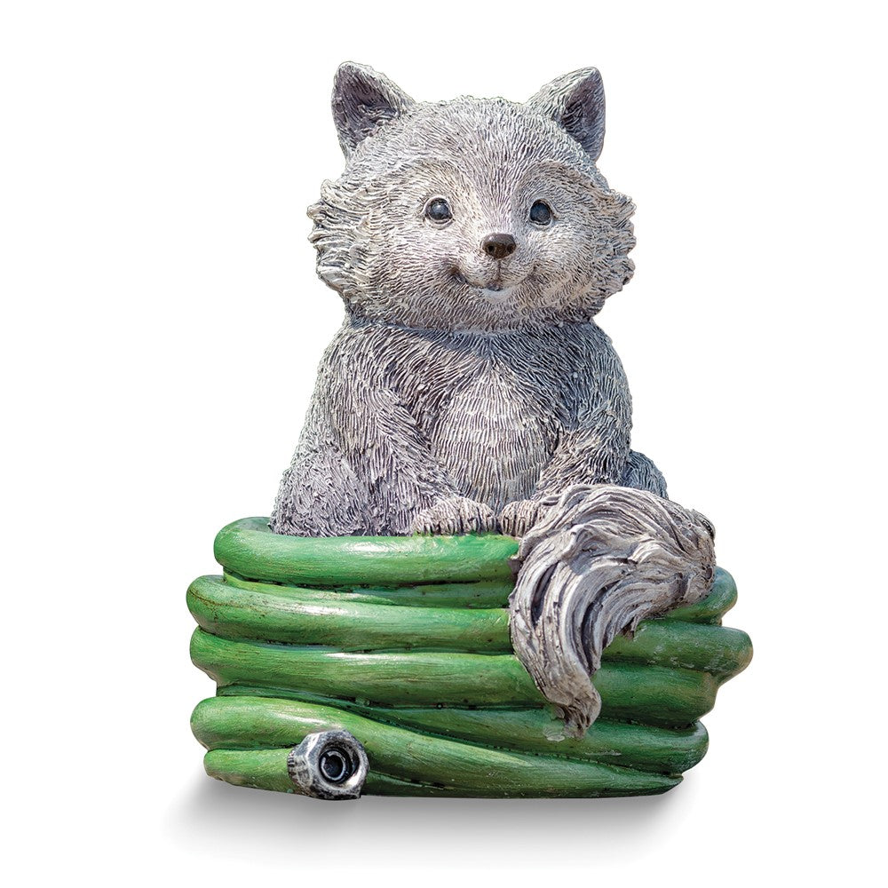 Pudgy Pals Fox Sitting in a Hose Statue