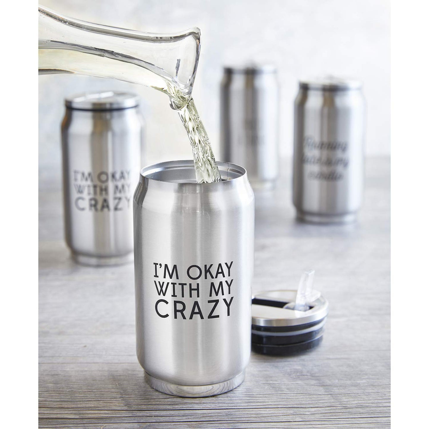 Christian Brands D4411 Okay with Crazy - Stainless Steel Can