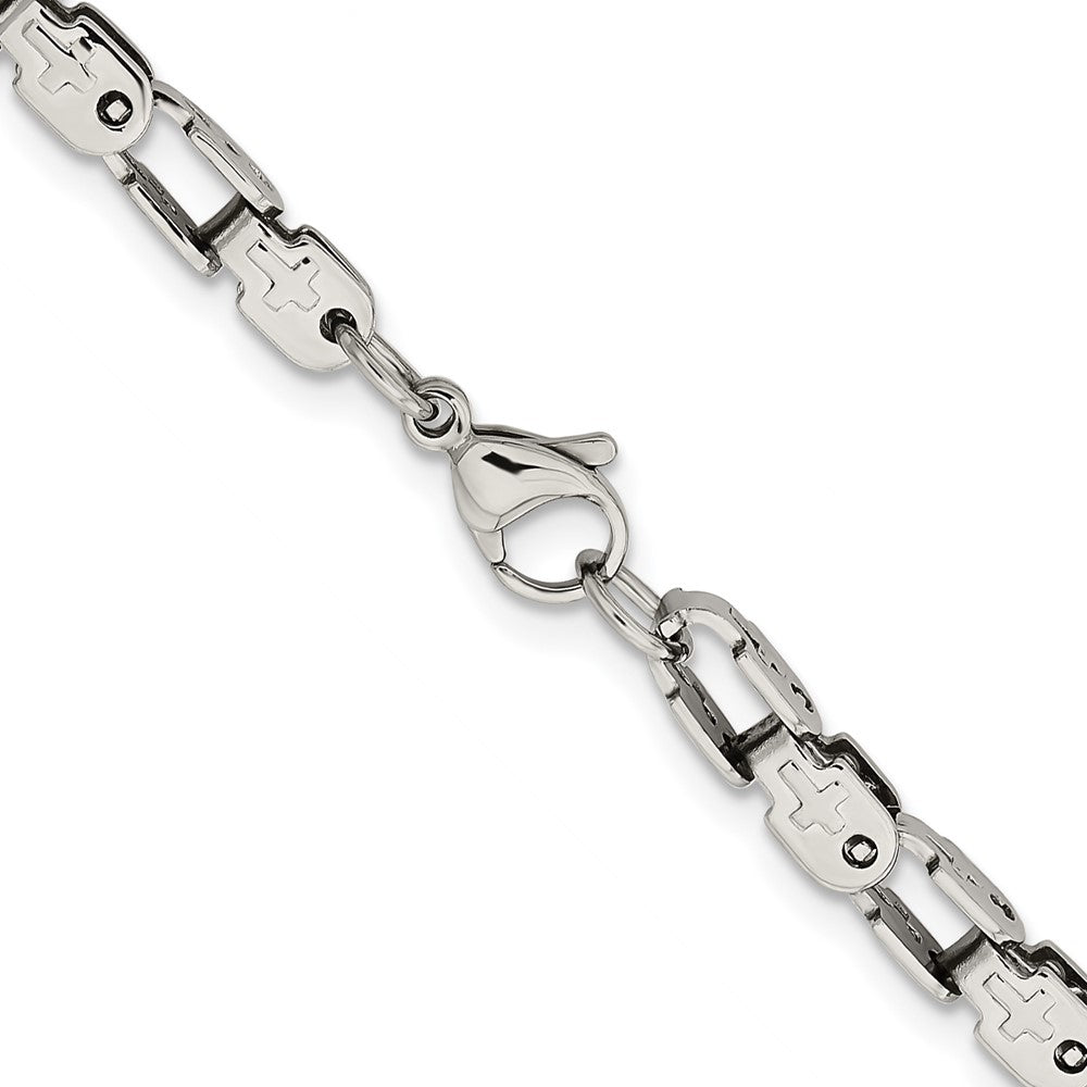 Stainless Steel Polished Fancy Link 18in Chain