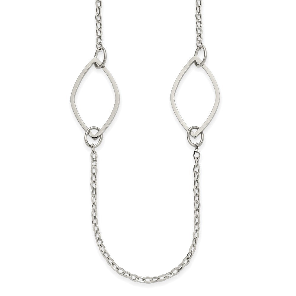 Stainless Steel Polished Fancy Link 36in Necklace