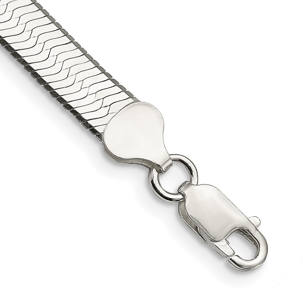 Sterling Silver 7.3mm Magic Herringbone Chain 7 inches