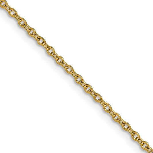 Chisel Stainless Steel Polished Yellow IP-plated 1.9mm 22 inch Cable Chain