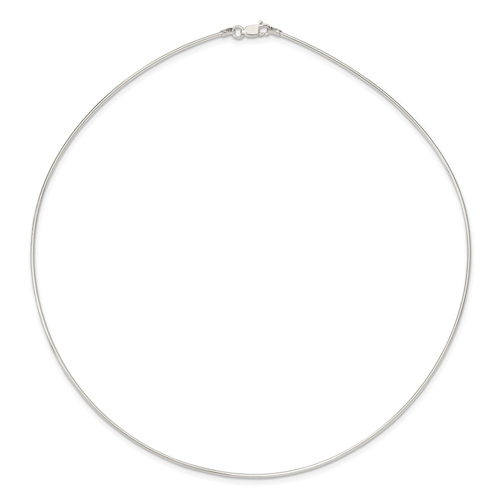 Sterling Silver Solid Polished 1.4mm Neck Wire Necklace 18 Inches