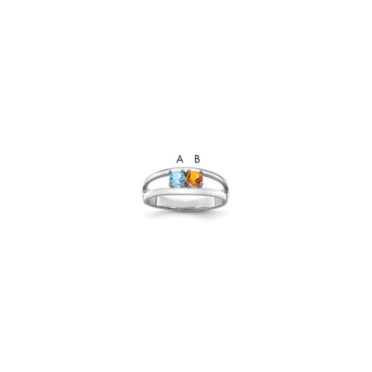 Sterling Silver Rhodium-plated Family Jewelry Mounting