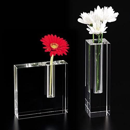Badash Handcrafted Lead-free Crystal Block Bud Vase Q-GM259