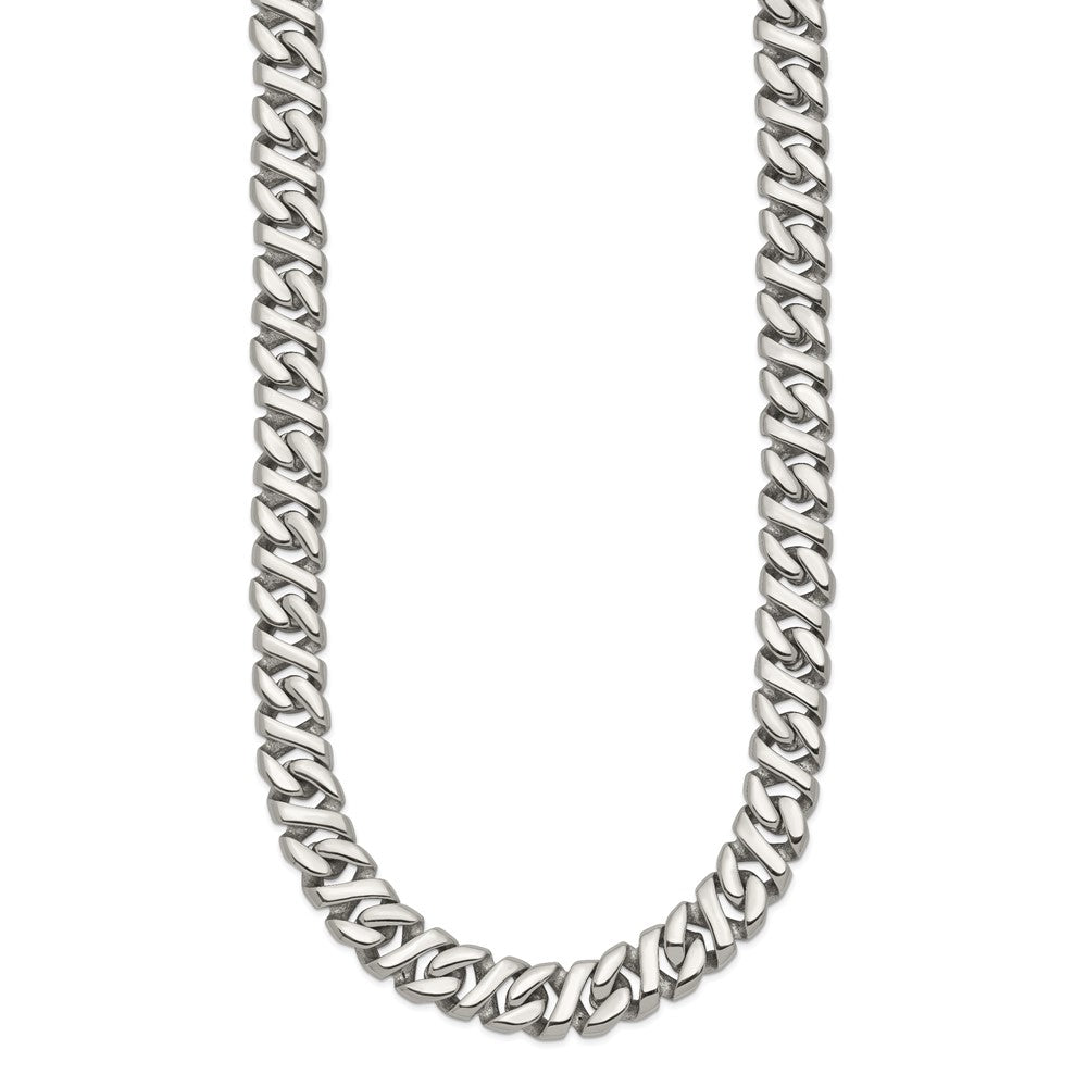 Stainless Steel Polished Link 24in Necklace