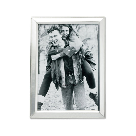 Lawrence Frames 750157 Lawrence Frames Brushed Silver Plated 5x7 Metal Picture Frame