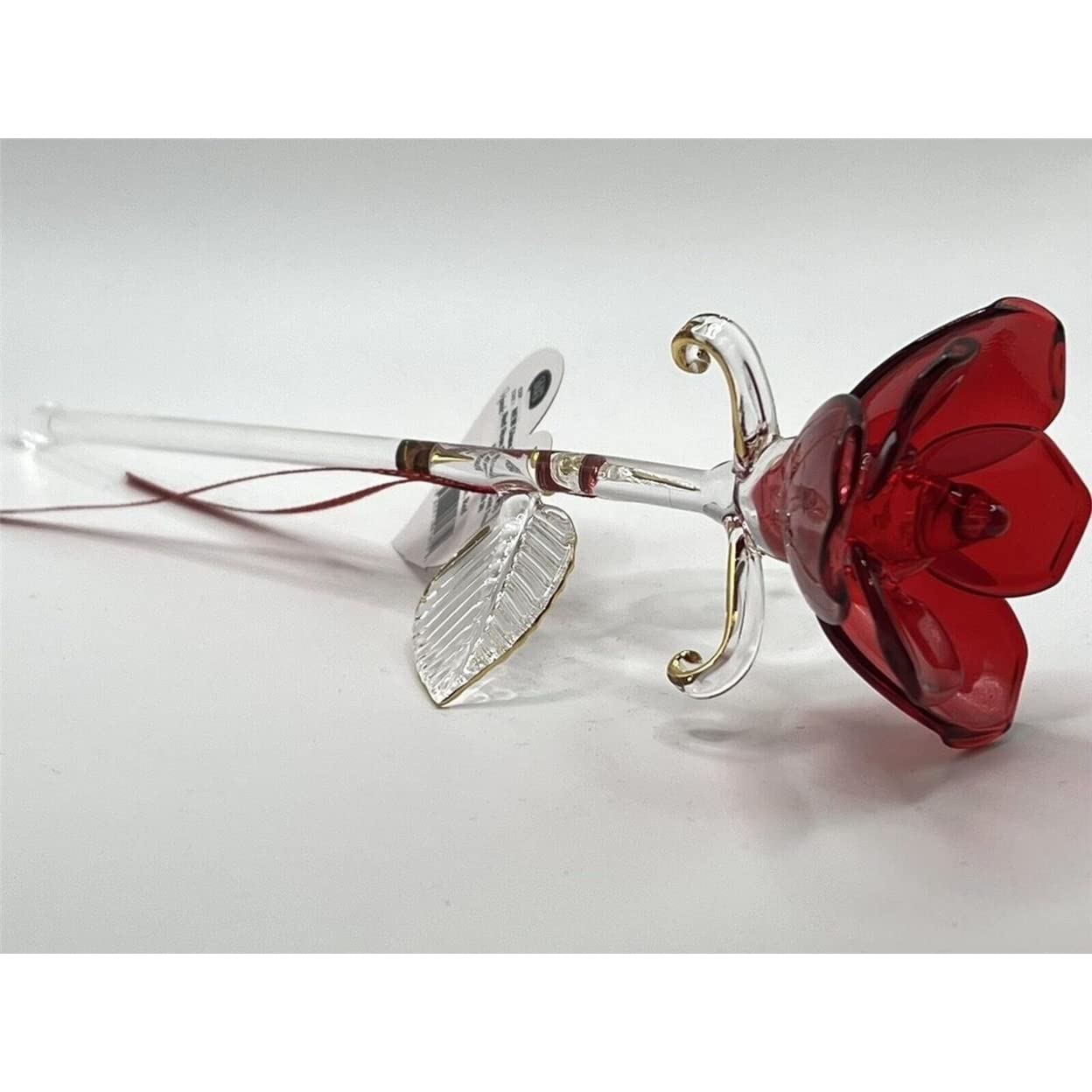 Red Rose Glass Figurine