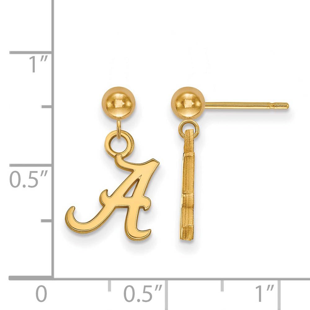 Alabama Earrings Dangle Ball (14k Yellow Gold)