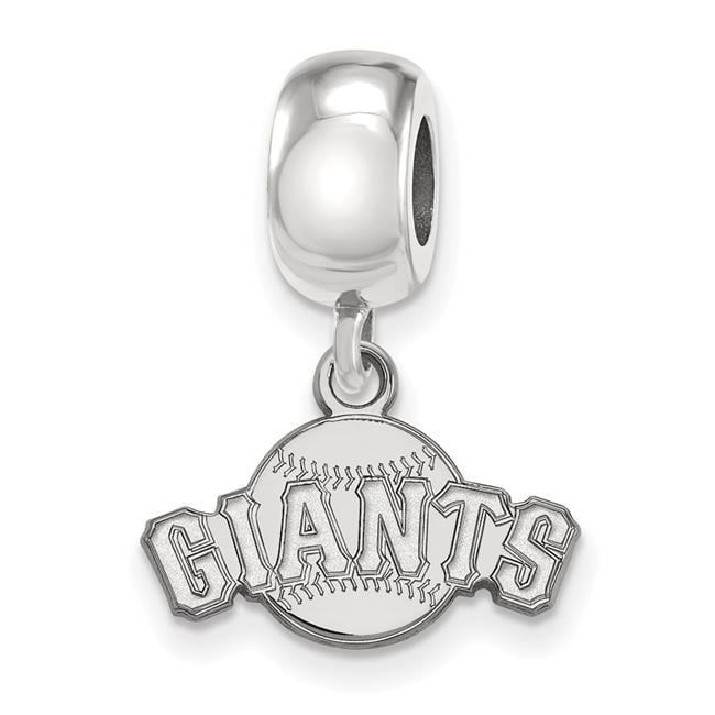 Sterling Silver Rhodium Plated Major League Baseball LogoArt San Francisco Giants Extra Small Dangle