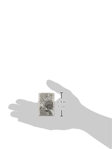 Zippo Patriotic Windproof Pocket Lighter, Brushed Chrome