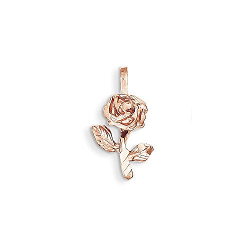 14k Rose-Gold Rose Charm