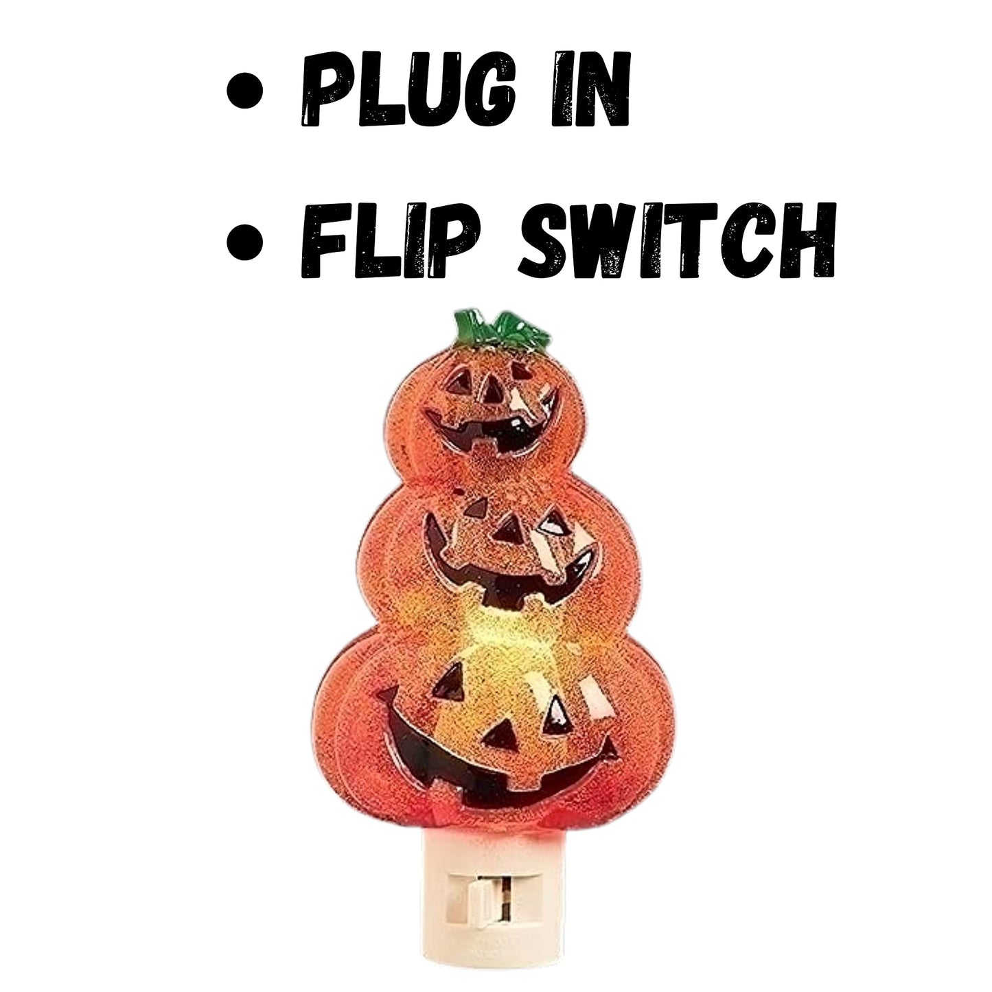 Roman Triple Jack-O-Lantern Night Light Swivel Plug