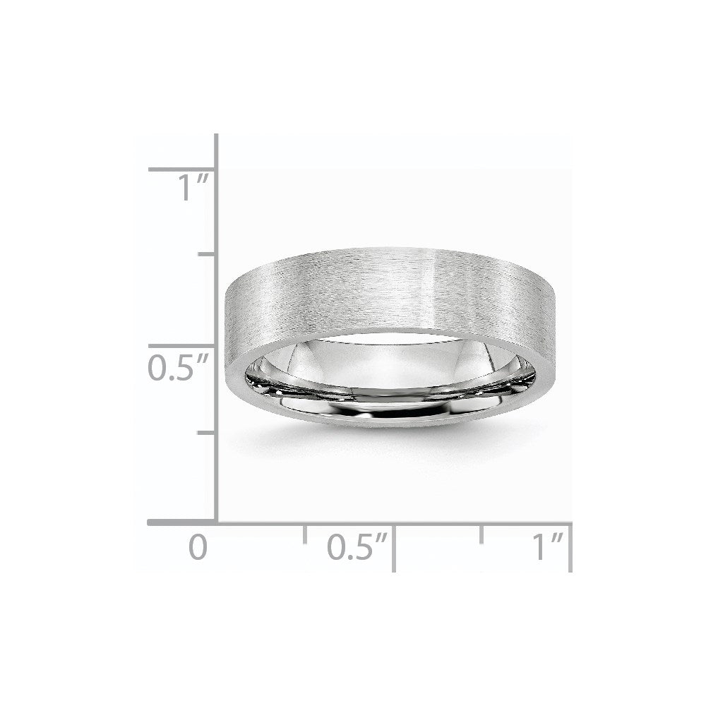 Cobalt Flat Satin 6mm Band Size - 8