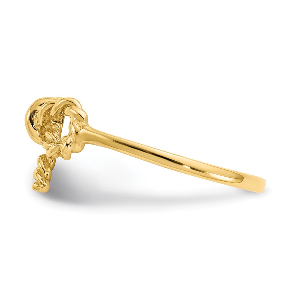 14k Polished Bow Ring Size 6