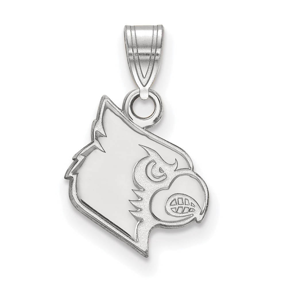 14k White Gold LogoArt University of Louisville Cardinal Small Pendant Q4W040UL