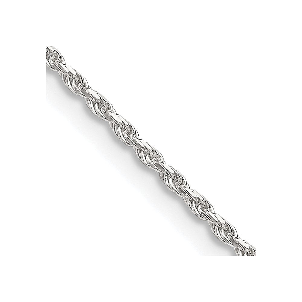 Sterling Silver 1.5mm Diamond-cut Rope Chain 28 Inches