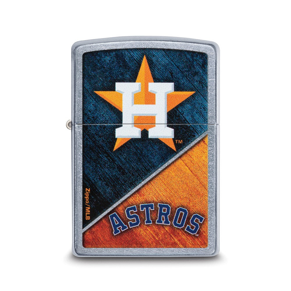 Zippo Street Chrome Houston Astros Color Image MLB Lighter
