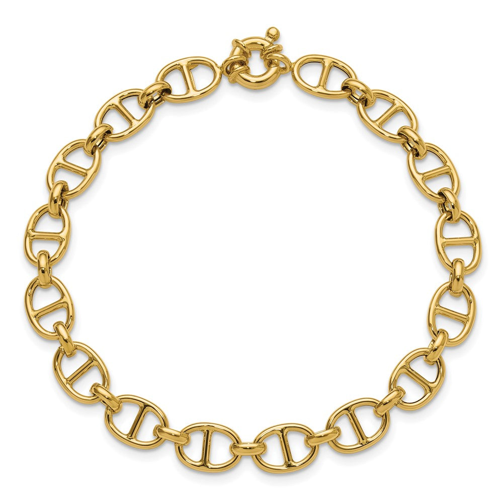 14K Polished Fancy Link Bracelet 7.5  inches