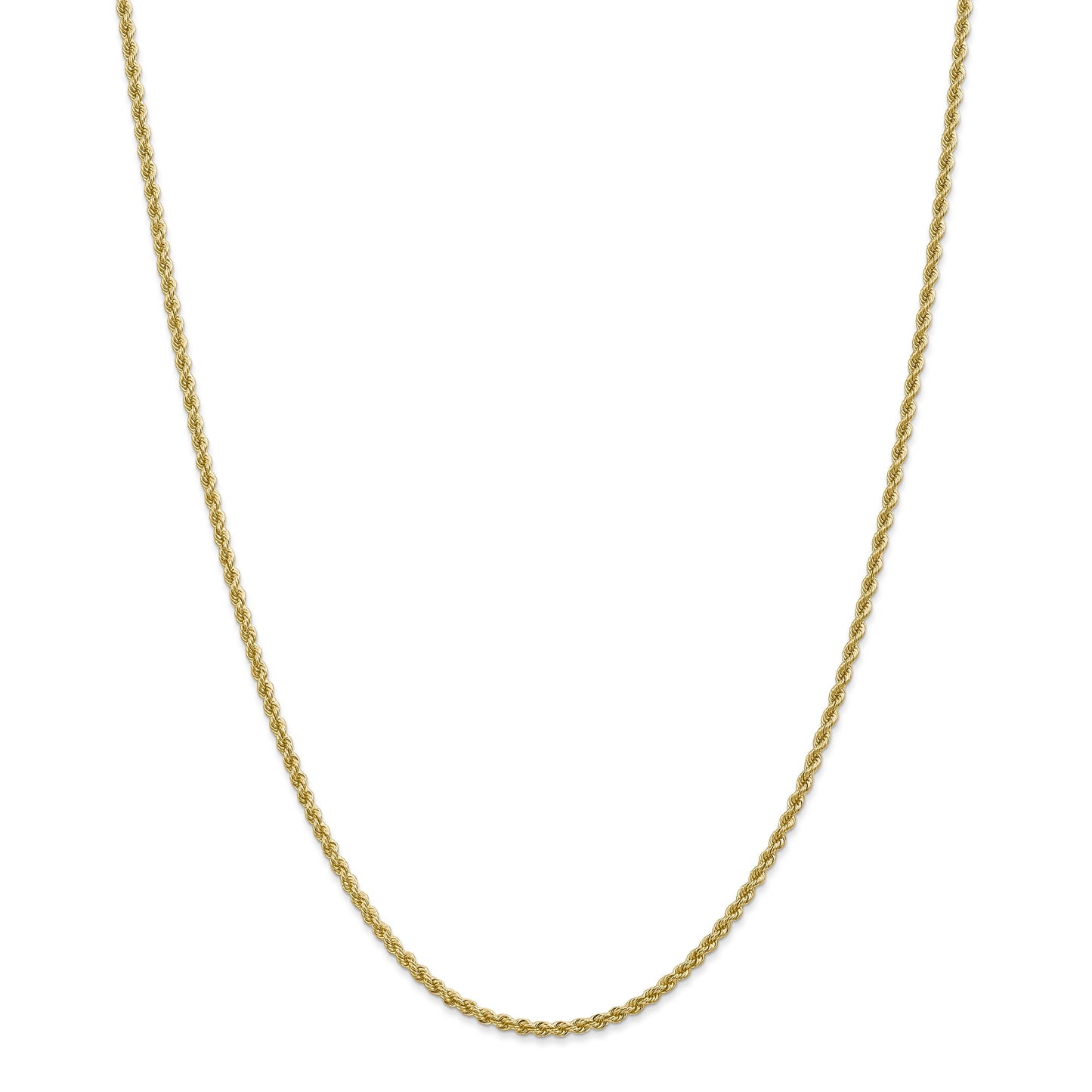 14K 28 inch 2.25mm Regular Rope with Lobster Clasp Chain