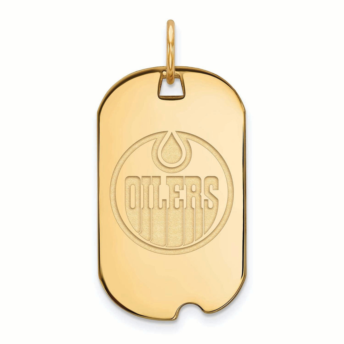 Women's Edmonton Oilers Gold Plated Small Dog Tag