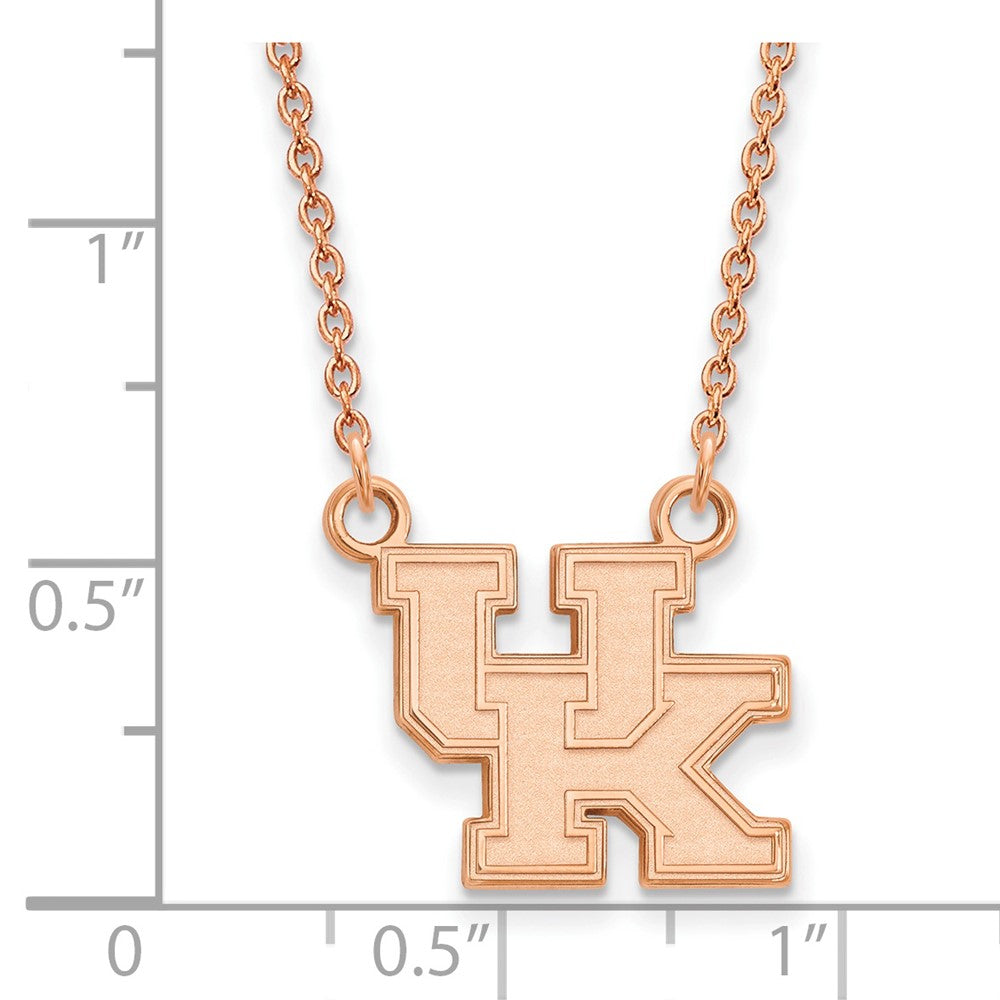 Sterling Silver Rose Gold-plated LogoArt University of Kentucky Small Penda
