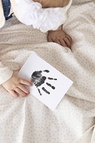 Pearhead Newborn Handprint or Footprint Clean-Touch Ink Pad, 2 Uses, Black