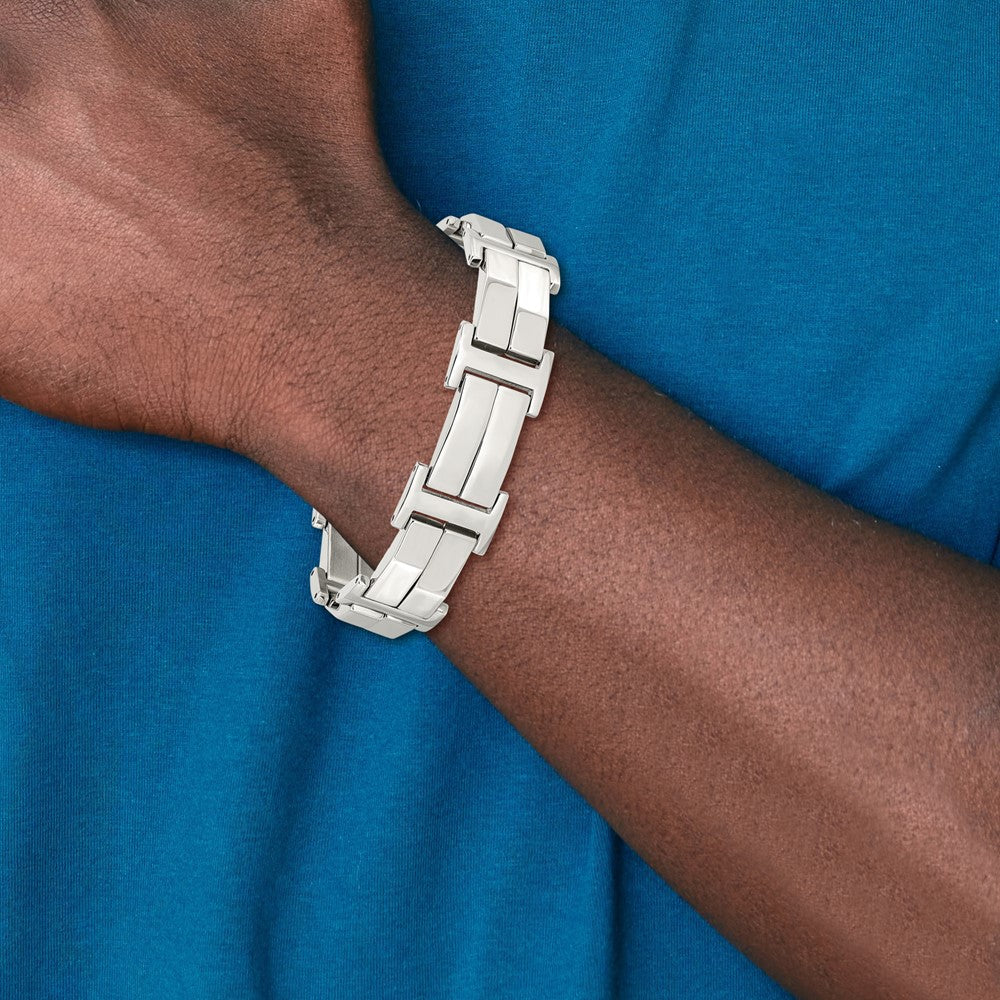 Stainless Steel Polished 8.5in Bracelet 8.5 inches