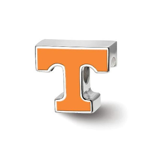 Sterling Silver University of Tennessee Enameled Logo Bead Charm