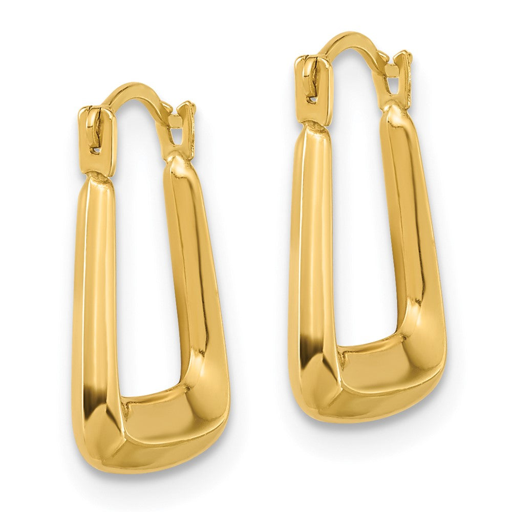 10K Polished Hollow Fancy Hoops
