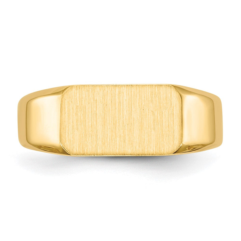 10ky 6.5x11.5mm Closed Back Signet Ring