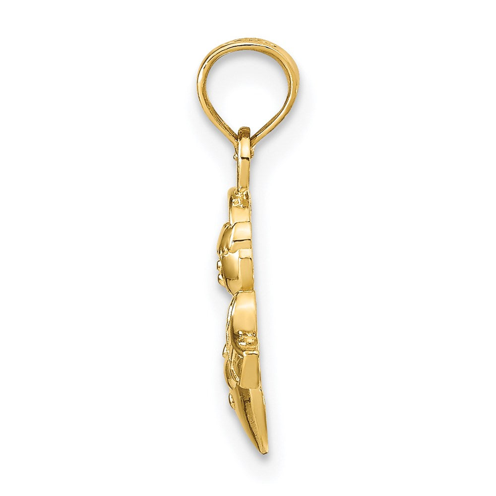 14K Gold Snowman Pendant