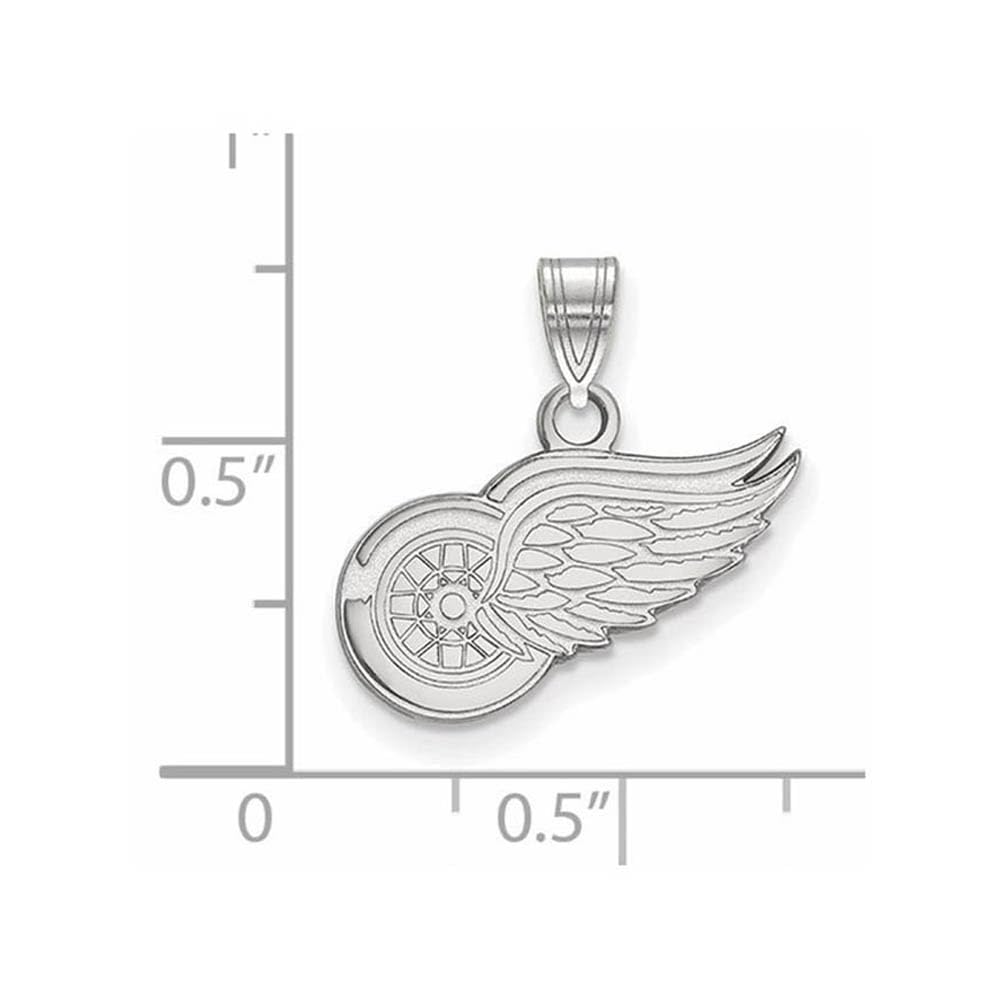 LogoArt 10 Karat White Gold NHL Detroit Red Wings Small Pendant
