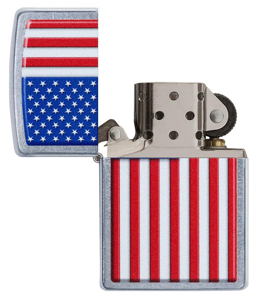 Zippo Street Chrome Patriotic Lighter