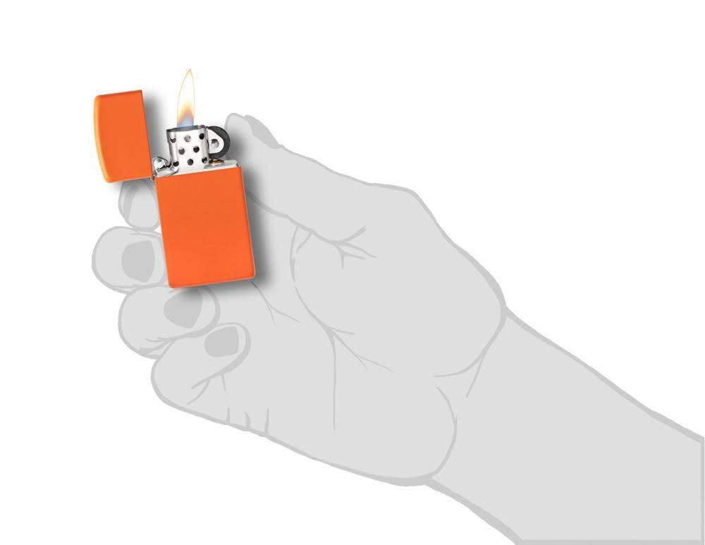 Zippo Slim Orange Matte Pocket Lighter