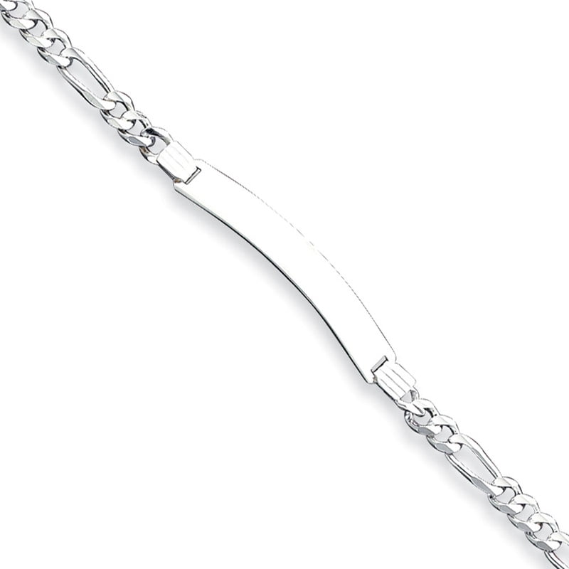Sterling Silver 7in ID Figaro Link Bracelet