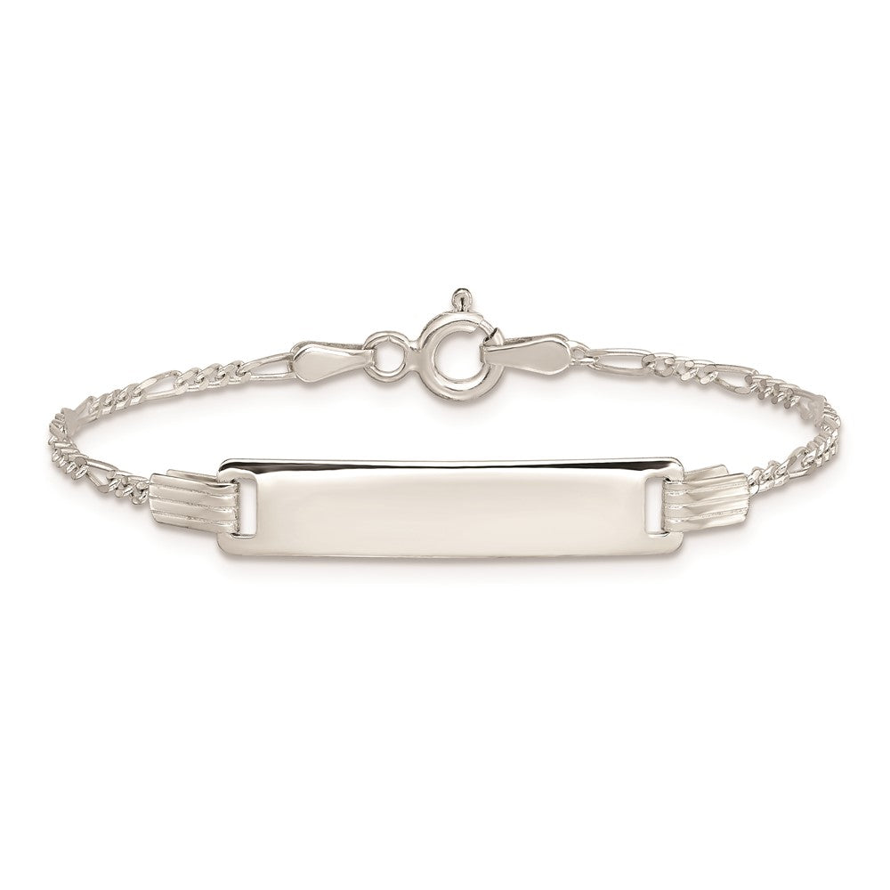 Sterling Silver 6inch Polished Engraveable Childrens ID Bracelet 6 inches