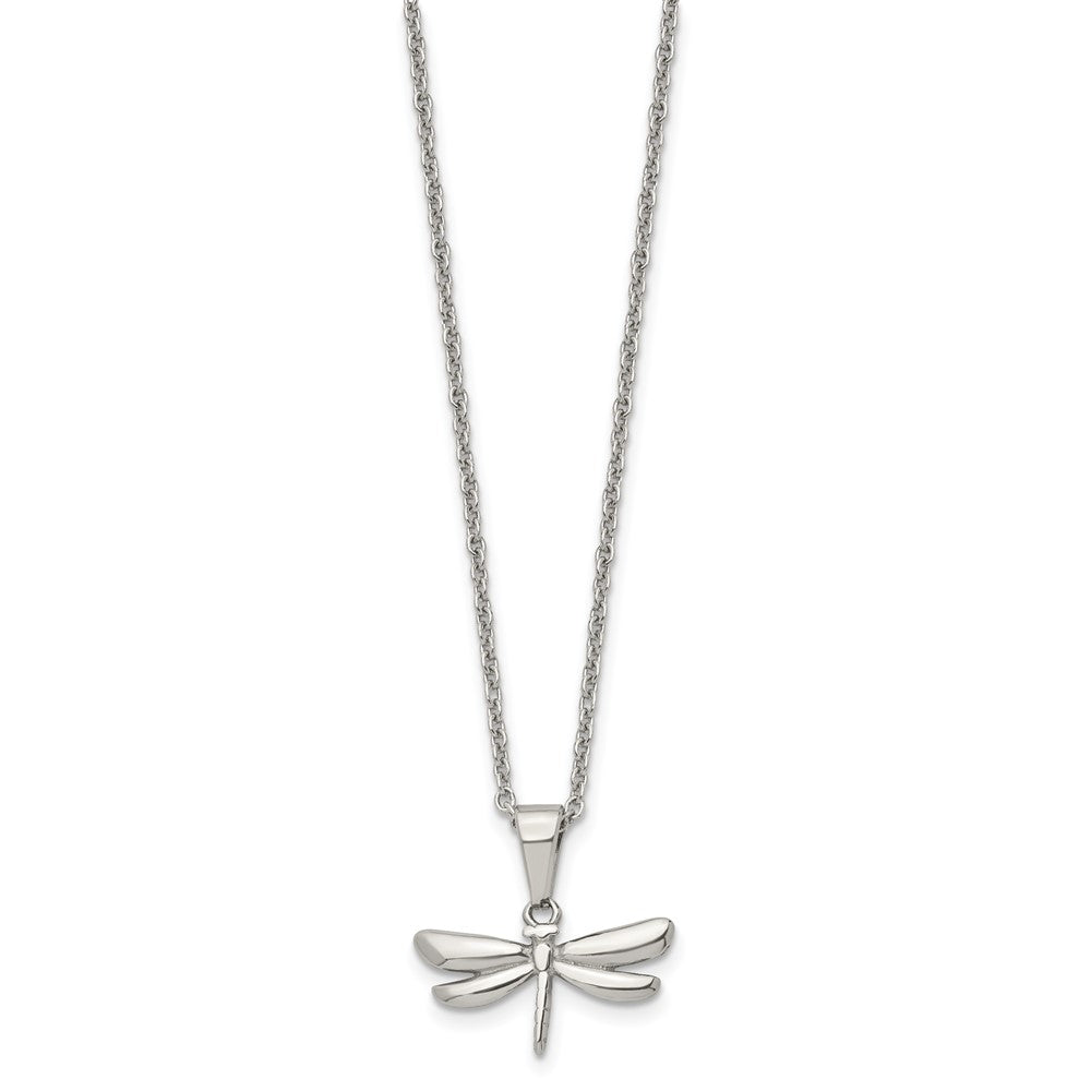 Stainless Steel Polished Dragonfly 22in Necklace