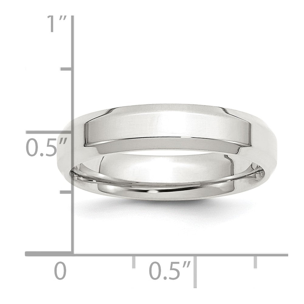 Sterling Silver 5mm Beveled Edge Size 6 Band