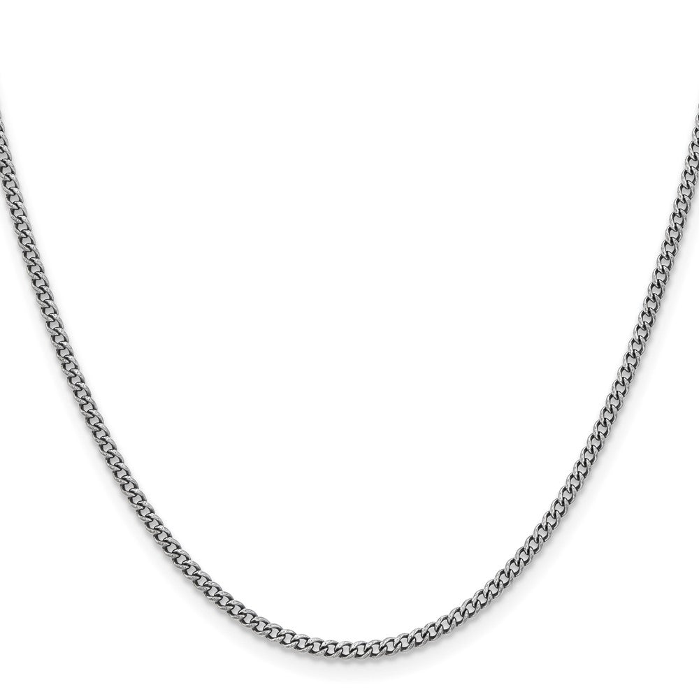 Stainless Steel Antiqued 2mm 20in Round Curb Chain