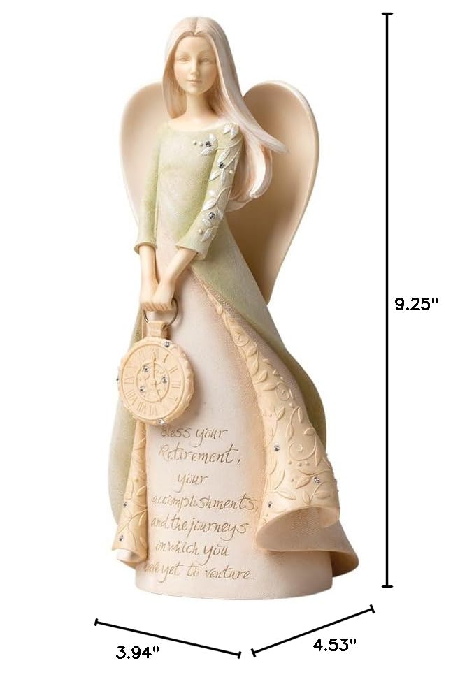 Enesco Foundations Retirement Angel Resin Figurine 9.25in H