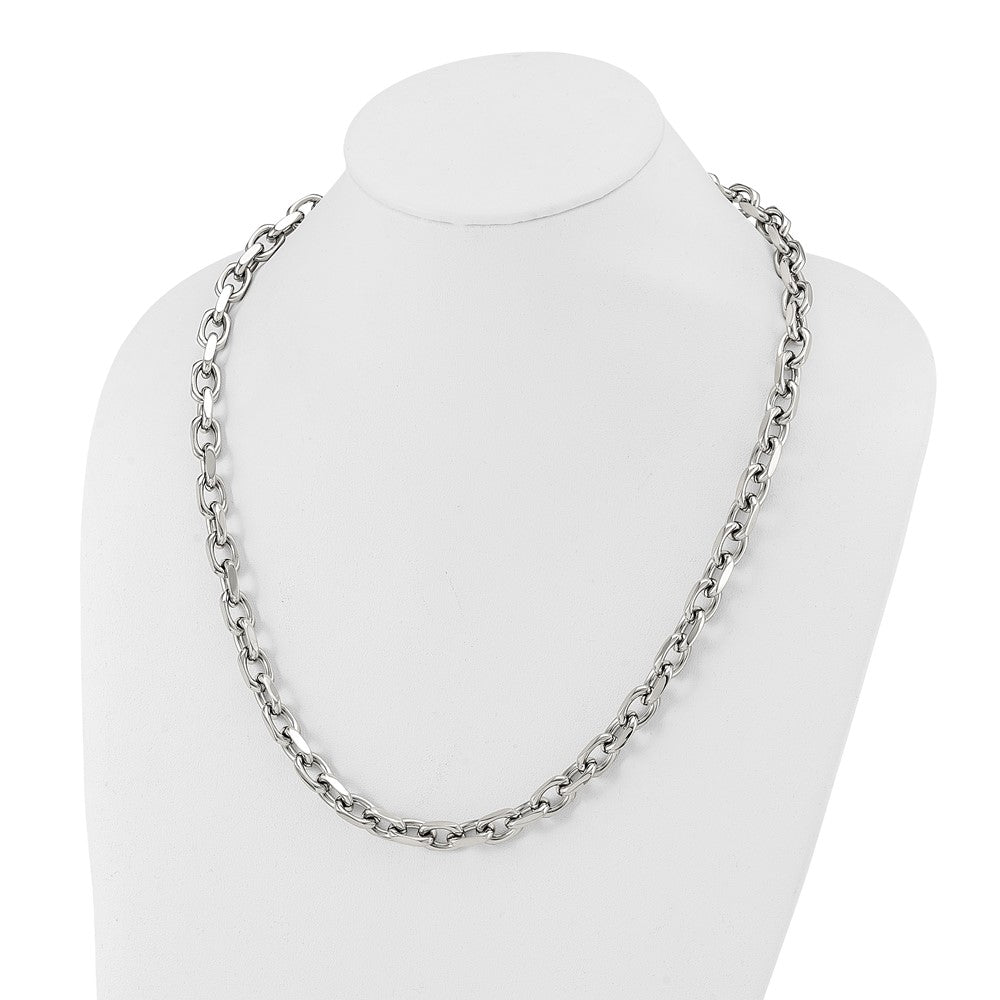 Stainless Steel Polished 8.5mm 24in Cable Chain