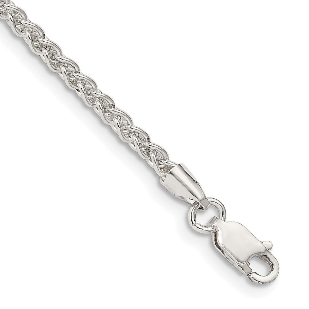 Sterling Silver 2.5mm Round Spiga Chain 7 inches