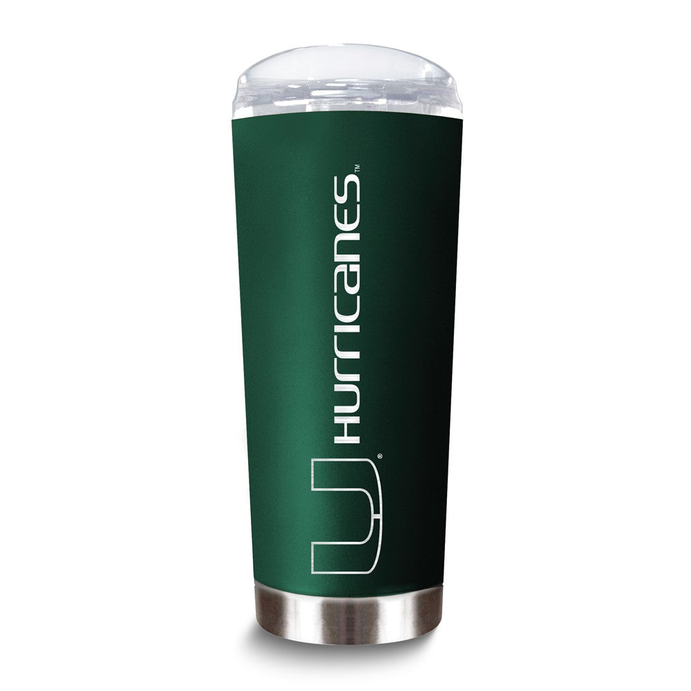 Collegiate University of Miami Stainless Steel 18 oz. Roadie Tumbler with Lid
