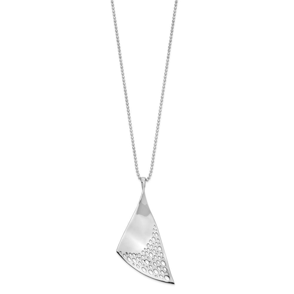 Sterling Silver Rhodium-plated w/ 2in ext. Necklace