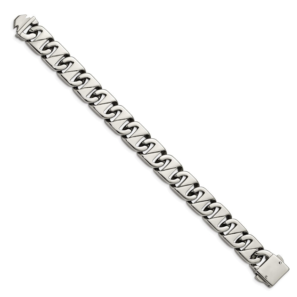 Stainless Steel Polished Fancy Link 8.5in Bracelet 8.5 inches