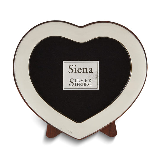 Siena Sterling Silver Tarnish Resistant 2x3 Heart Photo Frame