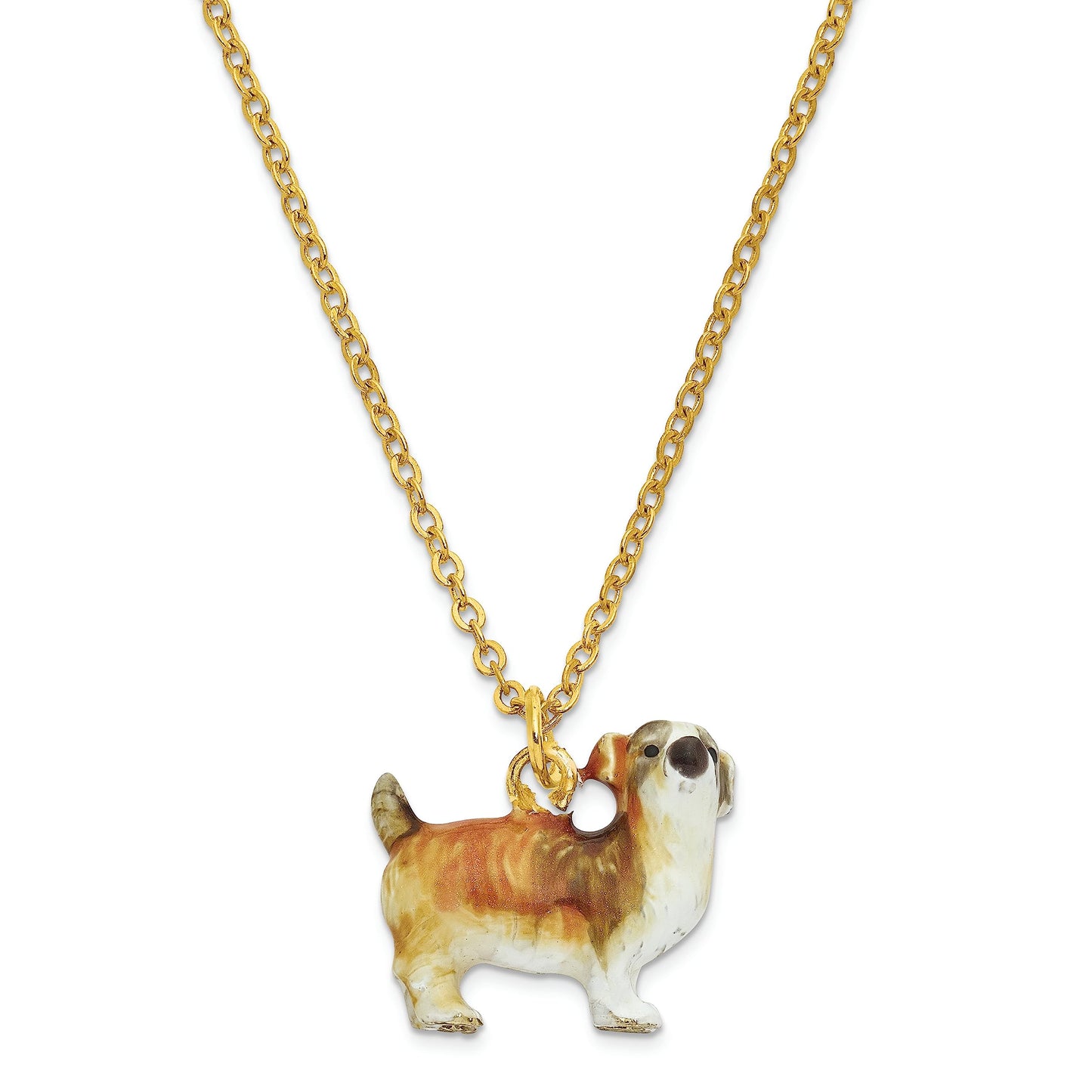 Bejeweled Shih-Tzu Trinket Box with Charm Pendant