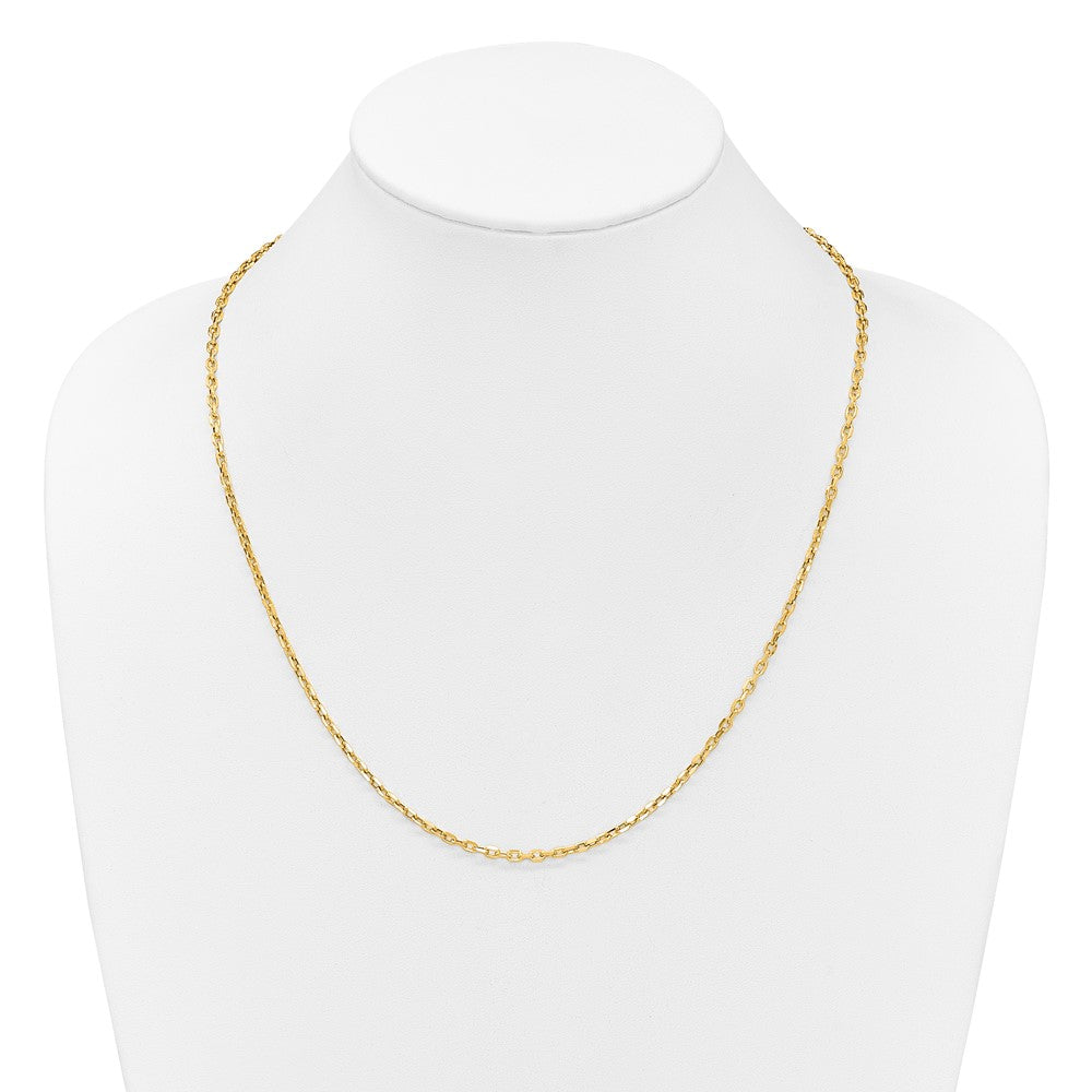 14K Adjustable 2.75mm Semi-Solid D/C Cable Chain